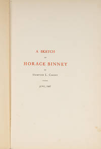 A Sketch of Horace Binney