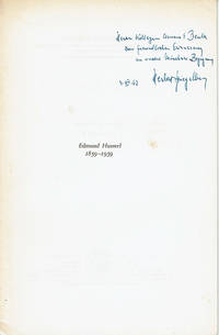 PERSPEKTIVENWANDEL: KONSTITUTION EINES HUSSERLBILDES. [An offprint of Herbert Spiegelberg's article which appeared in the publication titled "EDMUND HUSSERL 1859-1959. Recueil Commemoratif Publie a l'Occasion du Centenaire de la Naissance du Philosophe"].