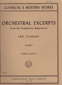 image of Orchestral Excerpts from the Symphonic Repertoire - For Claarinet, Volume 1