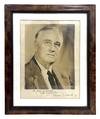 Framed Photo of Franklin Delano Roosevelt, Signed and Inscribed by Eleanor Roosevelt