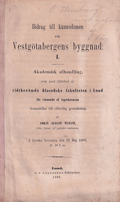 Bidrag till kännedomen om Vestgötabergens…