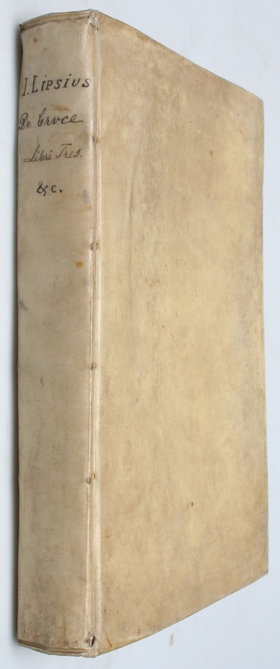 I: De Cruce. Libri tres. Ad sacram profanámque historiam utiles. Unà cum Notis. Editio ultima, seriò castigata. & II: Diva Virgo Hallensis. Beneficia eius & Miracula fide atque ordine descripta. & III: Diva Sichemiensis siue Aspricollis: Noua eius Ben... - [COLLECTION OF FOUR BEAUTIFULLY PRINTED PLANTIN-EDITIONS.] (photo 3)