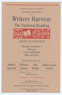 The Program in Creative Writing Presents Distinguished Alumni Writers in Writers Harvest: The National Reading