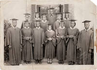 Original photograph of the graduating class of the Pineville Colored School, Pineville, North Carolina, 1945