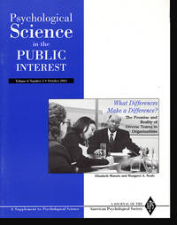 What Makes a Difference? The Promise and Reality of Diverse Teams in Organizations (Psychological Science in the… by Margaret A Elizabeth; Neale - Paperback - 2005 - from Diatrope Books (SKU: 23796)