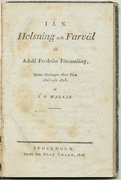 Helsning och farväl till Adolf Fredriks…