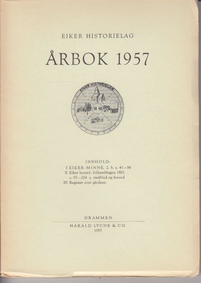 Eiker historielag årbok 1957.