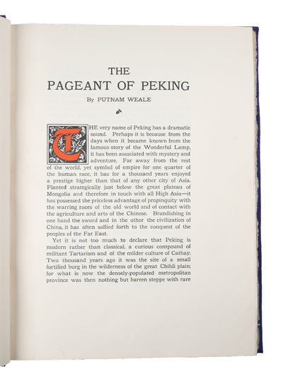 The Pageant of Peking Comprising Sixty-Six Vandyck Photogravures of Peking and Environs from Photographs by Donald Mennie with an introduction by Putnam Weale Descriptive Notes by S. Couling. (photo 4)
