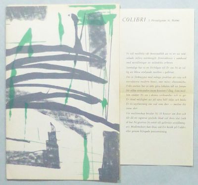 Ny generation. Galerie Colibri 13-29 april 1956.