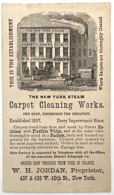 New York Steam Carpet Cleaning Works 1880s Advertising Card