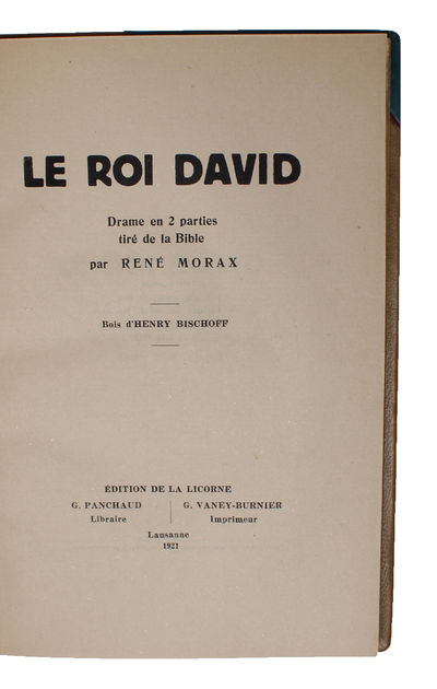 Le Roi David. Drame en 2 parties tiré de la Bible. Bois d'Henry Bischoff. (Second title: Le Roi David. Musique d'Arthur Honegger...). (photo 9)