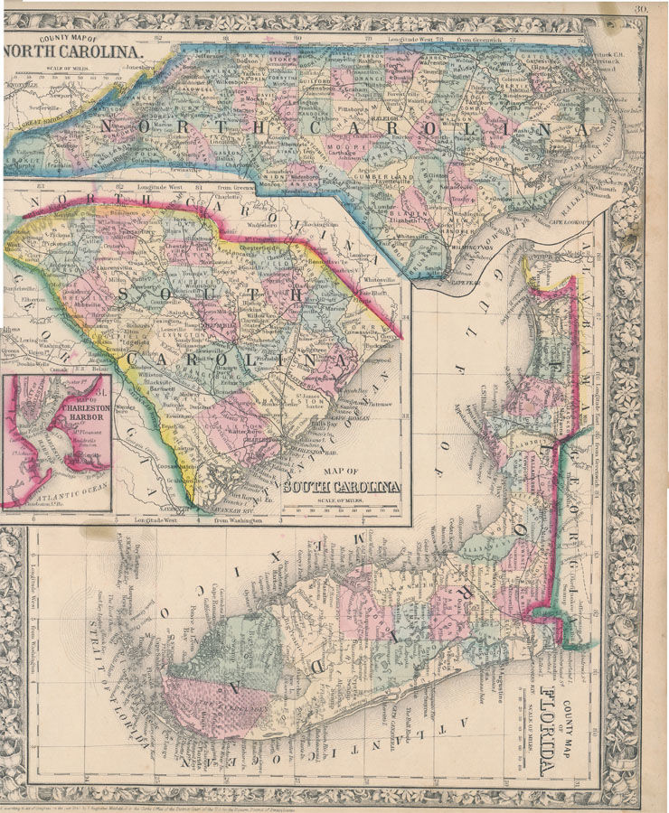 Map Of Florida To North Carolina United States Map