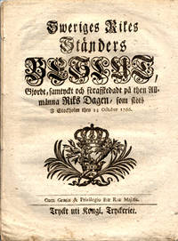 Sweriges Rikes Ständers beslut, gjordt, samtyckt…