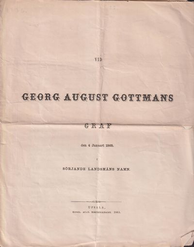 Vid Georg August Gottmans graf den 4 januari 1865…