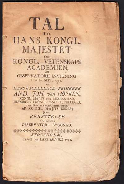 Tal til hans kongl. majestet och kongl.…