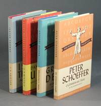 Four volumes in the Printers' Valhalla series of biographies of famous printers, as published by Leo Hart