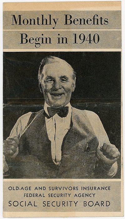 Brochure introducing Old-age and Survivors Insurance - Social Security - Monthly Benefits Begin in 1940