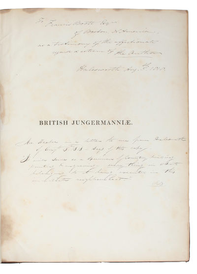 British Jungermanniae: being a History and Description, with colored Figures, of each Species of the Genus, and microscopical Analyses of the Parts. - [ESTABLISHING HEPATICOLOGY - PRESENTATION COPY] (photo 4)