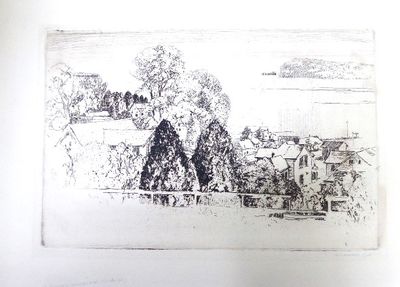 The two etchings are titled: 