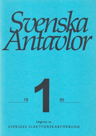 Svenska antavlor. Band IV. Utgivna av Sveriges…