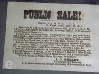 Public Sale! In the City of Jackson Miss., at 10 o'clock, A.M. Saturday, May 16, 1874.