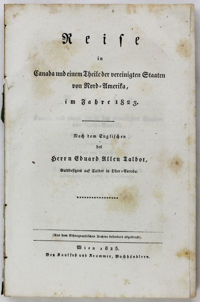 Reise in Canada und einem Theile der Vereinigten Staaten von Nord-Amerika, in Jahre 1823