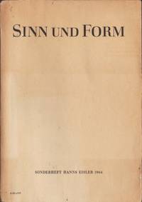 Sinn und Form. Beiträge zur Literatur.