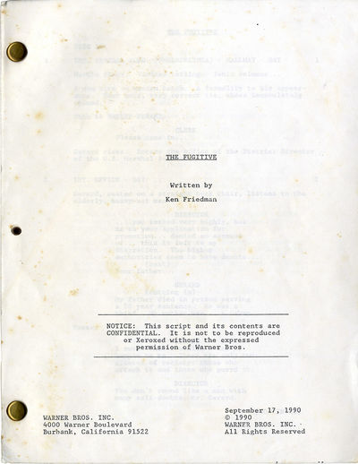 Andrew Davis (director) THE FUGITIVE (Sep 17, 1990) Film script