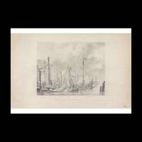 Arrival in Amsterdam of refugees for the flood, 1825, Photo Rag 308, Premium Quality, A4