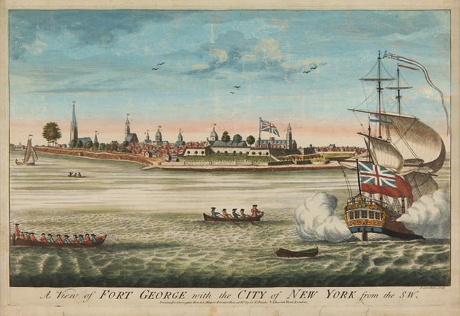A VIEW OF FORT WITH THE CITY OF NEW YORK FROM THE S by [Bowles