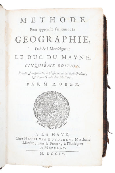 Methode pour apprendre facilement la geographie contenant un abrégé de la sphère, la division de la terre (...) et un traité de la navigation. Cinquième edition revue & augmentée de plusieurs choses considérables. 2 vols. (photo 3)