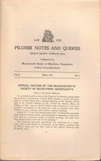 Pilgrim Notes and Queries May 1914, Vol. II No. 5