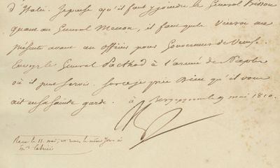 At the Height of His Empire, Napoleon Assigns Officers to the Army and Government of Italy