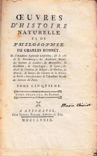 Considération sur les Corps Organisés (Ou l'on a rassemblé en abrége tout ce que l'Histoire Naturelle offre de plus certain & de plus intéressant sur ce sujet)