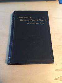 cover of Studies in Hebrew Proper Names