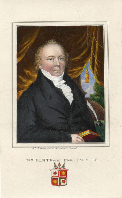 Hand-Colored Lithograph Portrait by G. E. Madely
