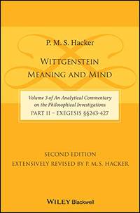 Wittgenstein: Meaning and Mind (Volume 3 of an Analytical Commentary on the Philosophical...