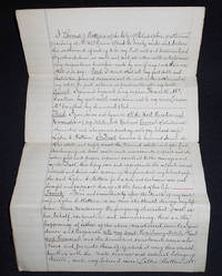 image of Handwritten will of Thomas D. Wattson with pencilled notation by Wattson declaring it null and void