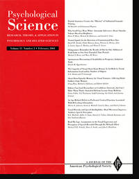 Psychological Science (Vol 15, No. 2, February 2004) by James E. (editor) Cutting - Paperback - 2004 - from Diatrope Books (SKU: 23797)