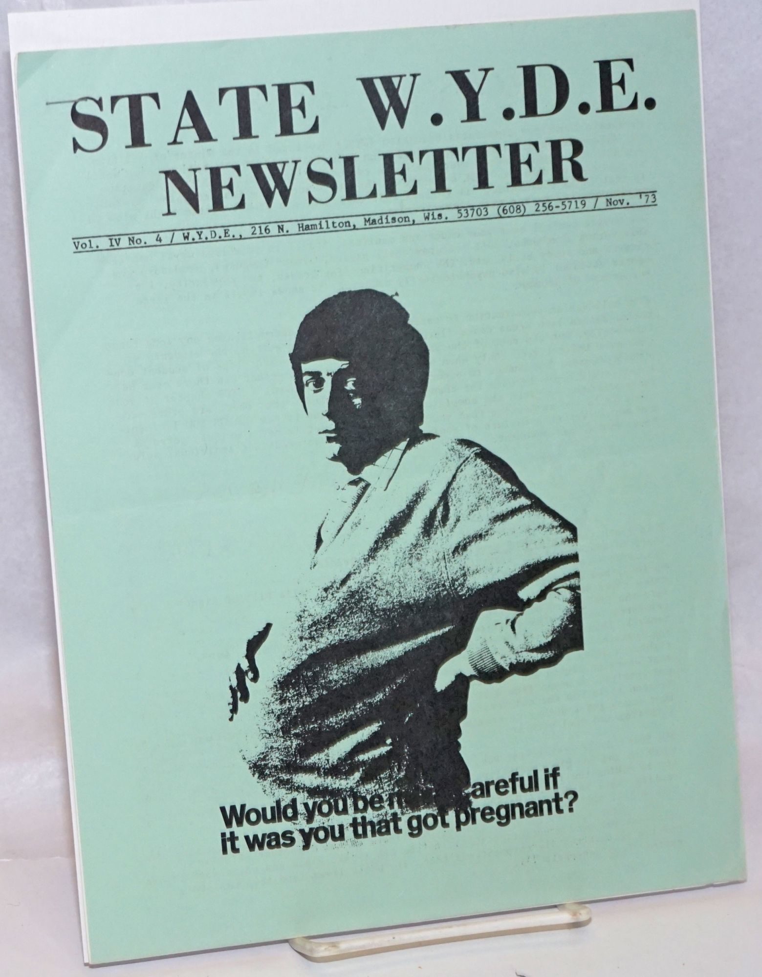 State W.Y.D.E. newsletter. Vol. 4 no. 4 (Nov. 1973