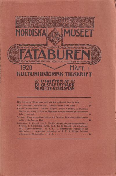 Fataburen. Kulturhistorisk tidskrift. 1920, häfte…