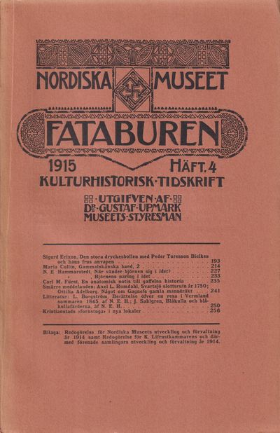 Fataburen. Kulturhistorisk tidskrift. 1915, häfte…