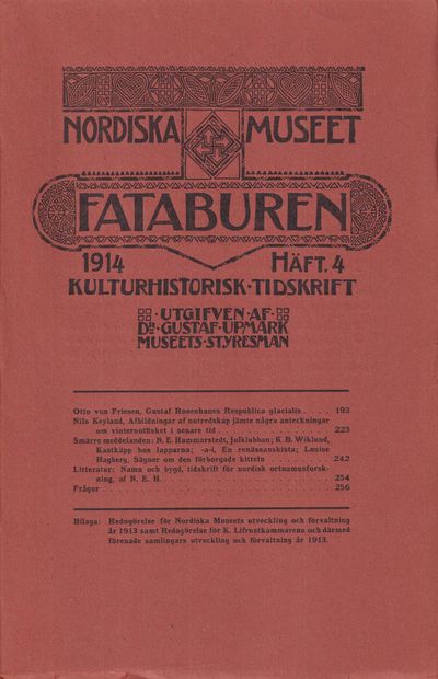Fataburen. Kulturhistorisk tidskrift. 1914, häfte…