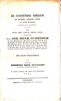 De institutione nobilium in patria sæculo XVII.…