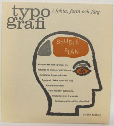 Typografi i fakta, form och färg. Studieplan.
