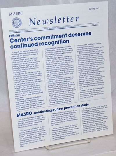 MASRC Newsletter: vol. 5, #3, Spring 1987