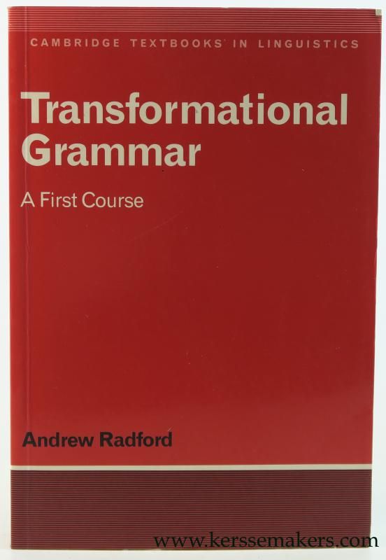 語学・辞書・学習参考書 Transformational Grammar:Radford Amazon.com: Transformational Grammar: A First Course (Cambridge