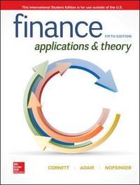 cover of Finance: Applications and Theory (5th International Edition)