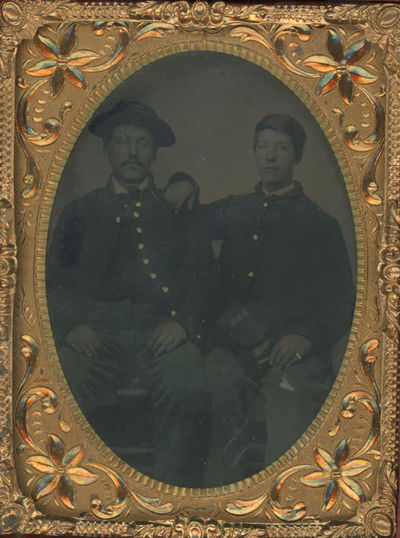 Quarter-Plate Tintype of Two Union Soldiers