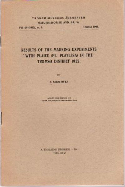 Results of the marking experiments with Plaice in…
